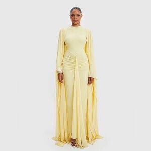 BBXBrand Yellow Maxi Dress + Cape